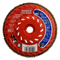 Diablo steel demon grinding and polishing disc for metal, 40 grit with hub, 4 1/2