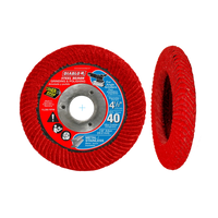 Diablo steel demon grinding and polishing disc for metal, rounded for corners, 40 grit no hub, 4 1/2