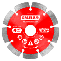 Diablo diamond segmented cut-off disc for masonry, 4-1/2