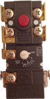 Water heater thermostat 120/240 volt, for single element tanks, Apcom style, meets original specification lengths for State, Reliance, Kenmore, Bradford White