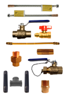 Water heater install kit (gas) w/drain valve and nipple