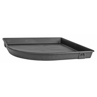 Water heater pan polypropylene 24 w/1 PVC fitting corner