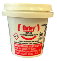 Oatey #5 solder paste, 4oz, petrolatum-based, safe for lead-free and potable water applications