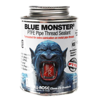 Thread seal compound w/PTFE, 8oz (1/2pt), water repellent, Blue Monster