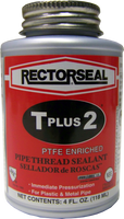 Rectorseal pipe compound T plus 2 WHITE 8oz (1/2pt), non setting