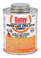 Cement CPVC cut-in orange "hot" lava, 8oz (1/2pt)