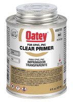Primer clear for PVC & CPVC 4oz (1/4pt), removes surface dirt, softens pipe surface