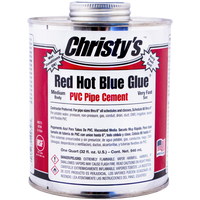 Glue, Christy's red hot blue, mediume body, quick set, 8oz (1/2pt), dauber included