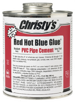 Glue, Christy's red hot blue, mediume body, quick set, 32oz (1qt), dauber included