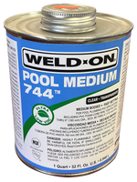 Cement PVC pool clear medium 1qt #744