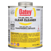 Clear cleaner for ABS, PVC and CPVC, 32oz (1qt)