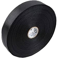 Duct strap, poly woven, 1 3/4 x 300, BLACK