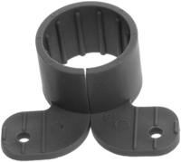 Pipe suspension clamp plastic 2 hole, full circle 1/2