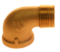 Brass street 90 ell 3/4