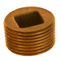 Brass plug countersunk 1/2