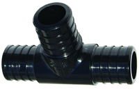 Qestpex plastic tee, 1/2 barb