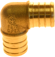 Qestpex brass 90 ell, 1/2 barb