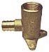 Qestpex cast brass drop eared 90 ell, 1/2 barb x 1/2 fip