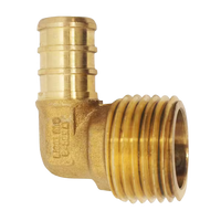 Qestpex brass 90 ell, 1/2 barb x 1/2 mip