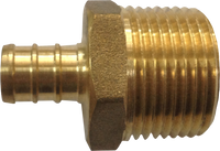 Qestpex brass MIP adapter, 1 barb x 3/4 mip