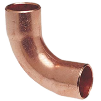 Copper 90 ell long radius, c x c, 3/4 (7/8od)