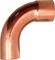 Copper 90 street ell long radius, c x ftg, 3/4 (7/8od)