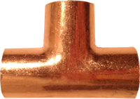 Copper tee, c x c x c, 3/4