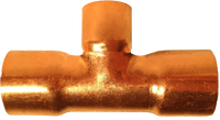 Copper reducing tee, c x c x c, 1 1/4 x 1 1/4 x 3/4