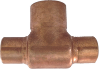 Copper reducing tee, c x c x c, 1 1/4 x 1 1/4 x 2