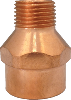 Copper MIP adapter reducing, c x mip, 1/8 (1/4od) x 1/4