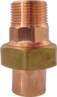 Copper union, c x mip, 1 (brass x brass)