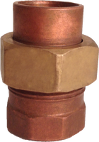 Copper union, c x fip, 1 (copper x brass)
