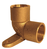 Cast brass sweat 90 ell drop eared, c x c, 1/2