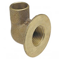 Cast brass sweat 90 ell, c x fip, 1/2 flanged