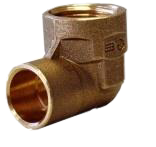Cast brass sweat 90 ell, c x fip, 3/4