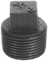 Black square head plug, 3/4