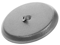 Cleanout cover, flat, chrome plastic, 4 1/4 w/screw