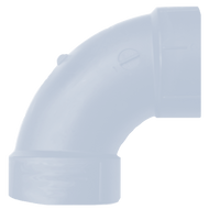 PVCDWV 1/4 bend (90 ell), hub x hub, 1 1/2