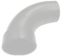 PVCDWV 1/4 bend (90 ell), hub x ftg, 1 1/2 long sweep street