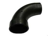 ABS 1/4 bend (90 ell), hub x ftg, 4 long sweep street