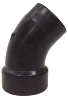 ABS street 1/8 bend (45 ell), hub x ftg, 2