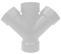 PVCDWV double wye, hub x hub x hub x hub, 4