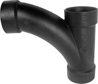 ABS combination wye/1/8 bend, hub x hub x hub, 3