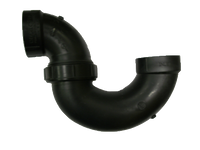 ABS P trap, hub x hub, 2 w/union