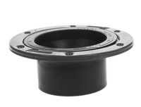 ABS closet flange w/stainless steel ring, 4 inside, 3 outside