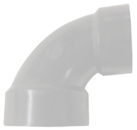 PVCDWV closet bend, hub x hub, 4 x 3