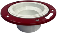 PVCDWV closet flange w/adj metal ring, hub, 4 x 3