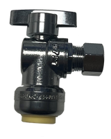 Ball valve angle stop 1/2push fit x 3/8comp TPC