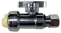Ball valve straight stop 1/2push fit x 3/8comp TPC