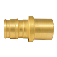Expansion pex, brass male sweat adapter, 1/2 barb x sweat